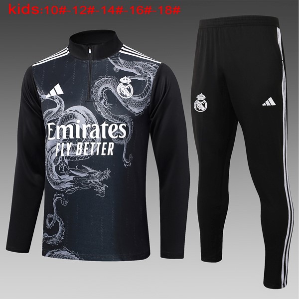 Ninos Sudadera De Training Real Madrid 2024-2025 Negro